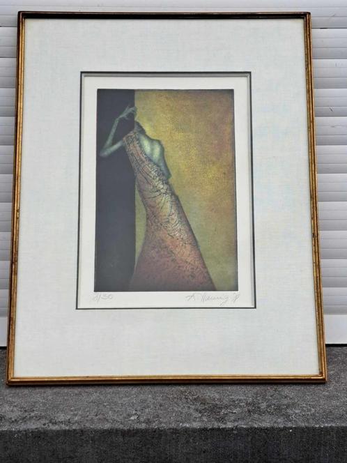 eau forte signe, Antiek en Kunst, Kunst | Etsen en Gravures, Ophalen of Verzenden