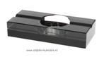 SAB22 ANGELO SIGARENASBAK ZWART KRISTALGLAS 20 cm!!!  1,6 kg, Verzenden, Nieuw, Tabaksdoos of Verpakking
