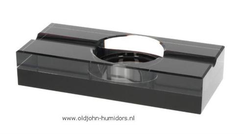 SAB22 ANGELO SIGARENASBAK ZWART KRISTALGLAS 20 cm!!!  1,6 kg, Verzamelen, Rookartikelen, Aanstekers en Luciferdoosjes, Nieuw, Tabaksdoos of Verpakking