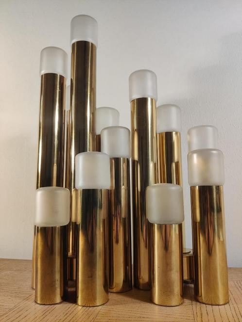 Paar vintage designlampen Gaetano Sciolari 1970, Huis en Inrichting, Lampen | Wandlampen, Ophalen of Verzenden