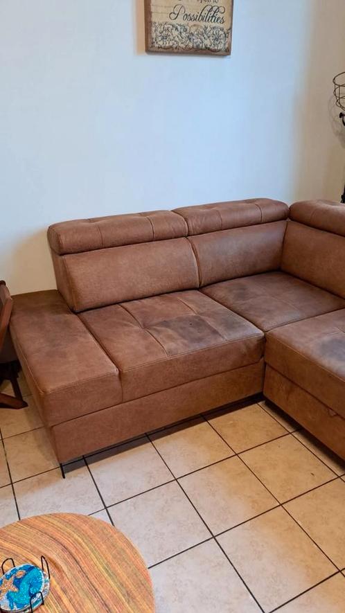 Lederen zetel, Huis en Inrichting, Zetels | Zetels en Chaises Longues, Ophalen