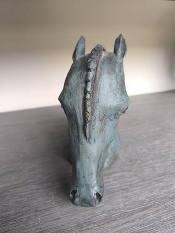 Tête de cheval - sculpture en terre patinée bronze beschikbaar voor biedingen