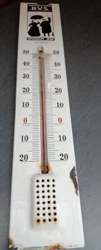 Rvs emaillebord..thermometer, Ophalen of Verzenden, Zo goed als nieuw