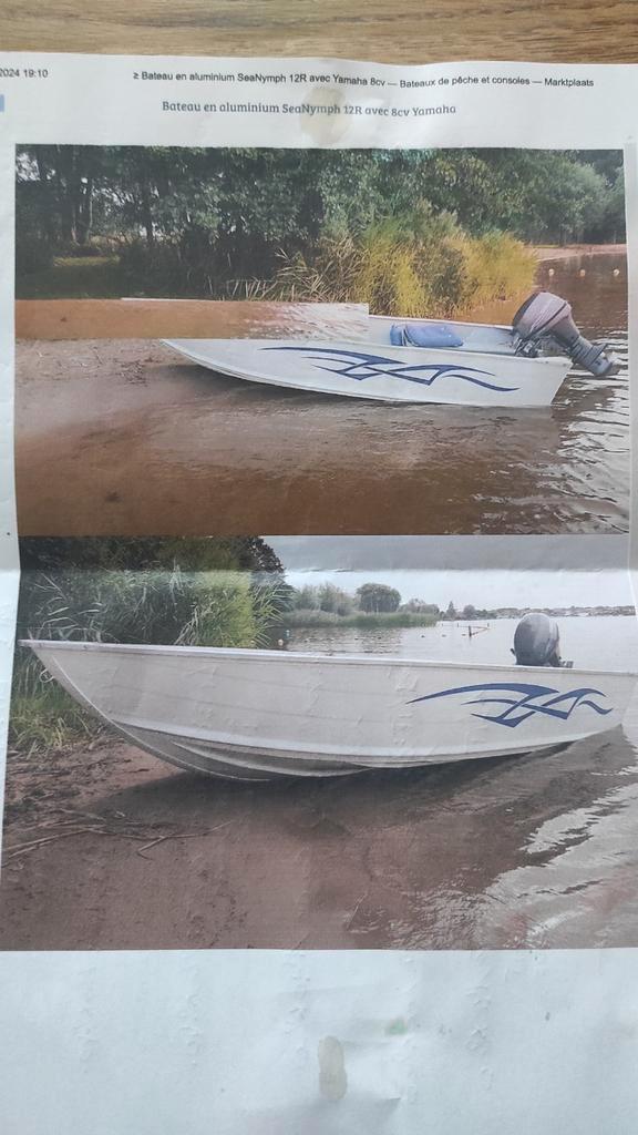 Barque de pêche alu, Watersport en Boten, Vis- en Consoleboten, Zo goed als nieuw, Ophalen