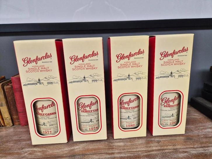 whisky glenfarclas 1977 1978 1980 1981, Verzamelen, Wijnen, Nieuw, Overige typen, Overige gebieden, Ophalen