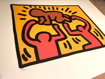 Prachtige unieke Lithografie + certificaat • Keith Haring  beschikbaar voor biedingen