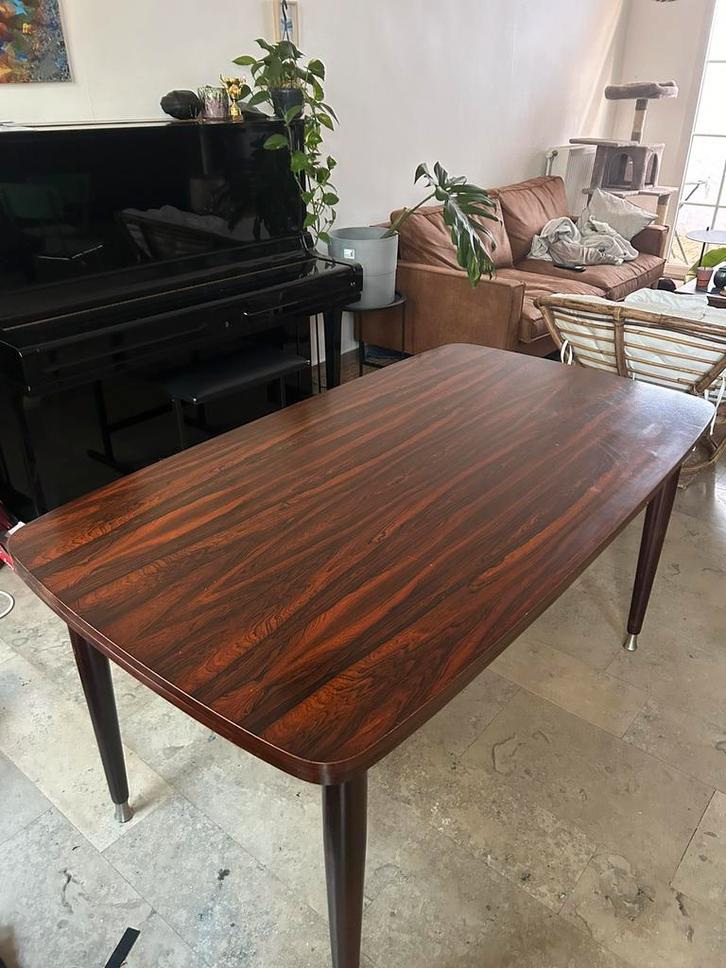 Vintage Houten Tafel, Huis en Inrichting, Tafels | Eettafels, Gebruikt, 150 tot 200 cm, Vijf personen of meer, Overige vormen