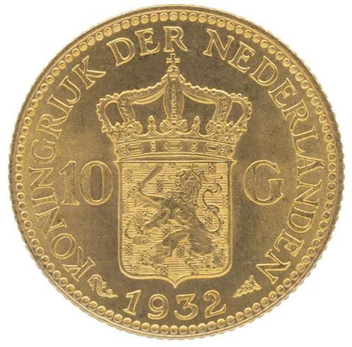 Nederland Gouden tientje van Willem 3 of Wilhelmina, Postzegels en Munten, Edelmetalen en Baren, Goud, Ophalen of Verzenden