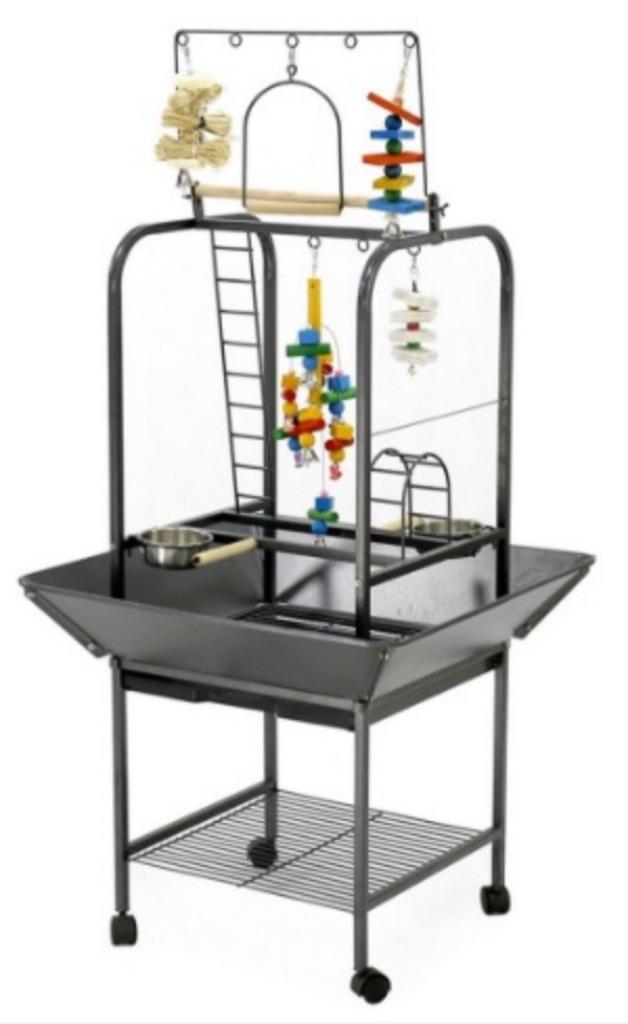 Vogelspeelplaats Keddoc Birdstand Antraciet, Dieren en Toebehoren, Vogels | Hokken en Kooien, Nieuw, Vogelkooi, Metaal, Ophalen