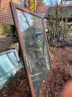 Schuifraam glas meranti hout, Enlèvement ou Envoi, Comme neuf, Bois