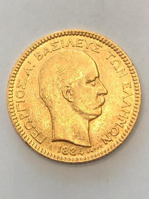 Munt goud Griekenland 20 drachme 1884 George I zeldzaam !!, Postzegels en Munten, Munten | Europa | Niet-Euromunten, Losse munt