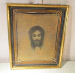 Mooi Oud Geschilderd werk 'Jezus Christus' - 36x30, Antiek en Kunst, Kunst | Schilderijen | Klassiek, Ophalen of Verzenden