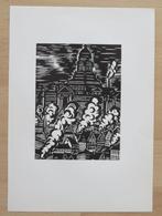 Houtsnede van Frans Masereel: BRUSSEL – Justitiepaleis, Antiek en Kunst, Verzenden