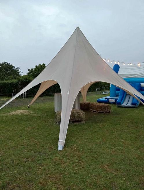 Sterttent 10m te huur (met zijkanten), Tuin en Terras, Partytenten, Nieuw, Stertent, 2 meter of meer, 8 meter of meer, 6 meter of meer