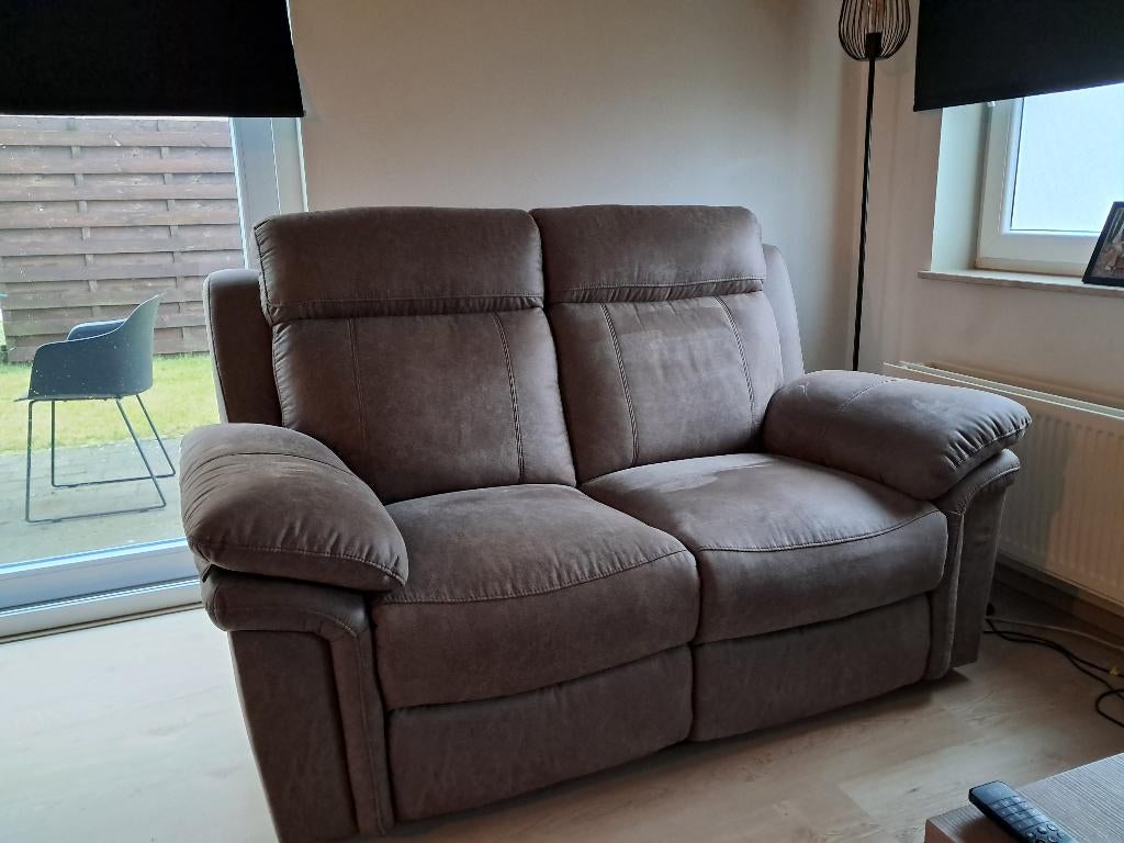 Relaxzetel 2-zit en 1-zit, Huis en Inrichting, Zetels | Zetels, Zo goed als nieuw, Rechte bank, Overige maten, Kunststof, Ophalen