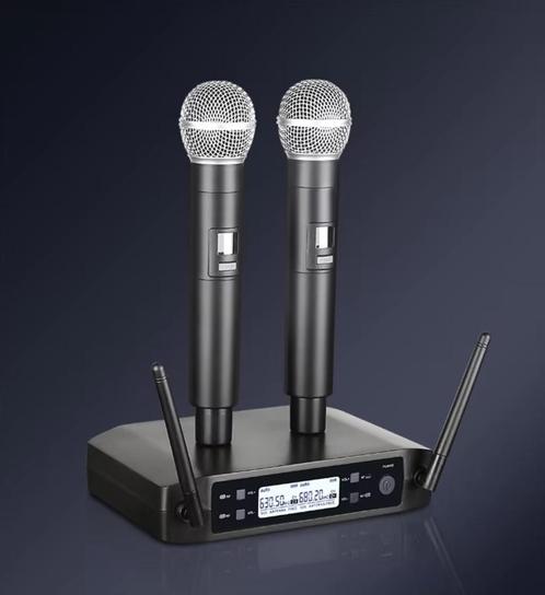 CARNAVAL PROMO First Class draadloze microfoonset met twee U, Muziek en Instrumenten, Microfoons, Nieuw, Zangmicrofoon, Draadloos
