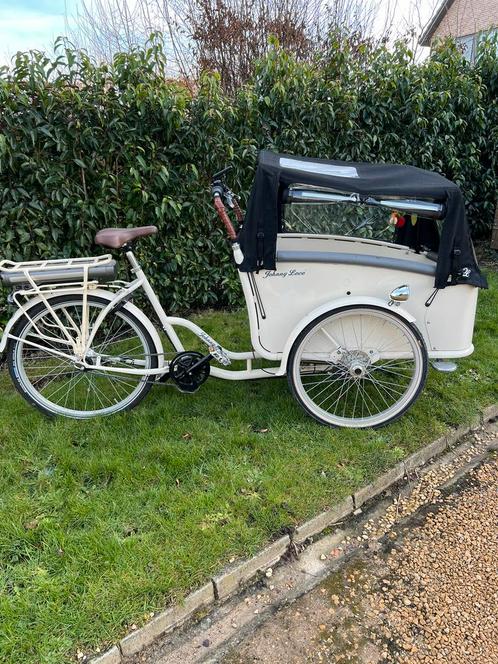 Johnny Loco elektrische bakfiets, Fietsen en Brommers, Fietsen | Bakfietsen, Gebruikt, Johnny Loco, Huif, Ophalen