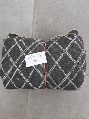 Coupon dikke jersey 55 cm/180 cm grijze ruiten beschikbaar voor biedingen