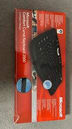 Microsoft Comfort Curve Keyboard KB2000 EN USB, Computers en Software, Toetsenborden, Ophalen, Azerty, Zo goed als nieuw, Microsoft