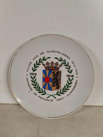 Keramisch sierbord "Hulde aan de oudstrijders" 1914-1918, Enlèvement ou Envoi