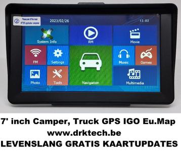 7' Truck/Camper GPS Navigatiesysteem Vast Zonnescherm EU Map