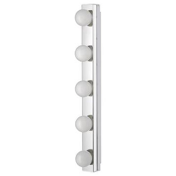 2x Led-wandlamp, roestvrij staal 2 delen (10 ledlampen) ! beschikbaar voor biedingen