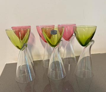 Rarissime 6 verres Val- Saint-Lambert  Gering (H14 cm) beschikbaar voor biedingen