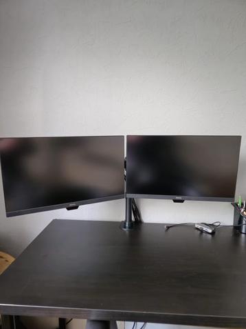 dual monitor 21.5 inch schermen + stand beschikbaar voor biedingen