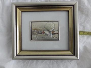 Klein metalen bord in Alliani-stijl beschikbaar voor biedingen