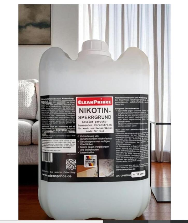 nicotine/vlekken primer, Doe-het-zelf en Bouw, Verf, Beits en Lak, Nieuw, 10 tot 15 liter, Ophalen