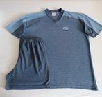 Lichtblauw streepjes pyjama, effen korte broek, Perlina, S, Ophalen of Verzenden, Zo goed als nieuw