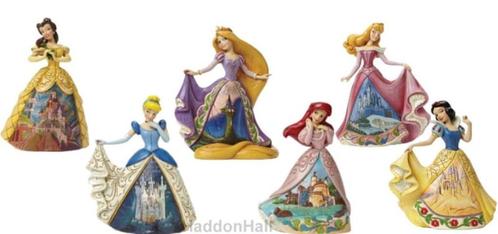 Jim Shore Disney Traditions Castle Dress set van 6 Retired, Verzamelen, Disney, Nieuw, Beeldje of Figuurtje, Overige figuren, Ophalen of Verzenden