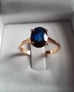 Bague neuve pour femme, Or 18 carat et Saphir naturel., Blauw, Nieuw, Ophalen of Verzenden, Dame