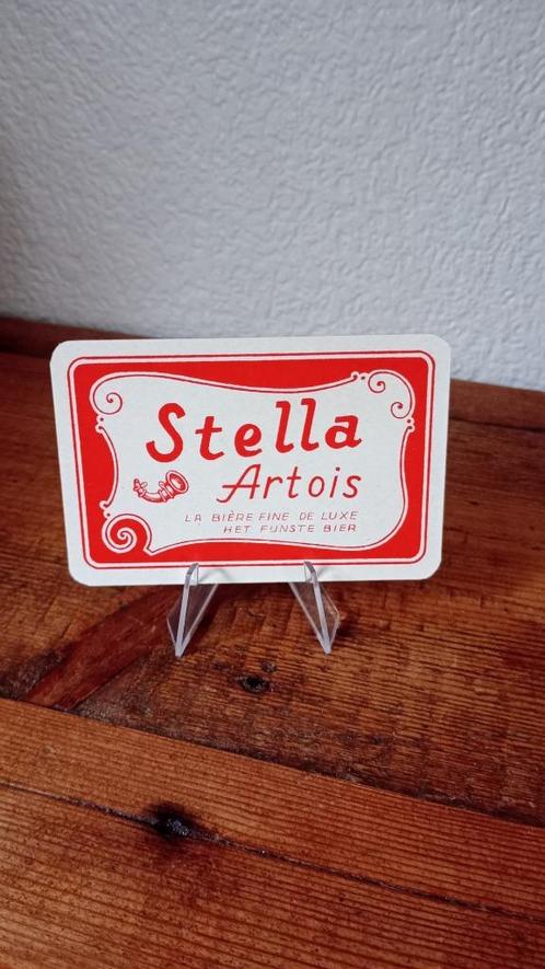 Brasserie bière ancienne carte à jouer Stella Artois #2, Collections, Marques de bière, Comme neuf, Panneau, Plaque ou Plaquette publicitaire