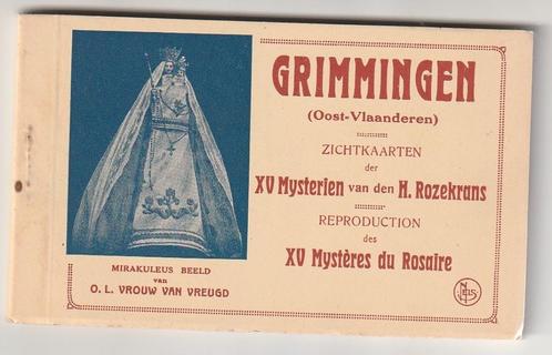 Boekje 15 kaarten Grimmingen Mysterien Rozenkrans Haenecour, Verzamelen, Postkaarten | België, Ongelopen, Oost-Vlaanderen, Verzenden