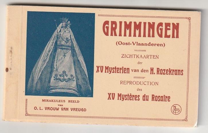 Boekje 15 kaarten Grimmingen Mysterien Rozenkrans Haenecour, Verzamelen, Postkaarten | België, Ongelopen, Oost-Vlaanderen, Verzenden