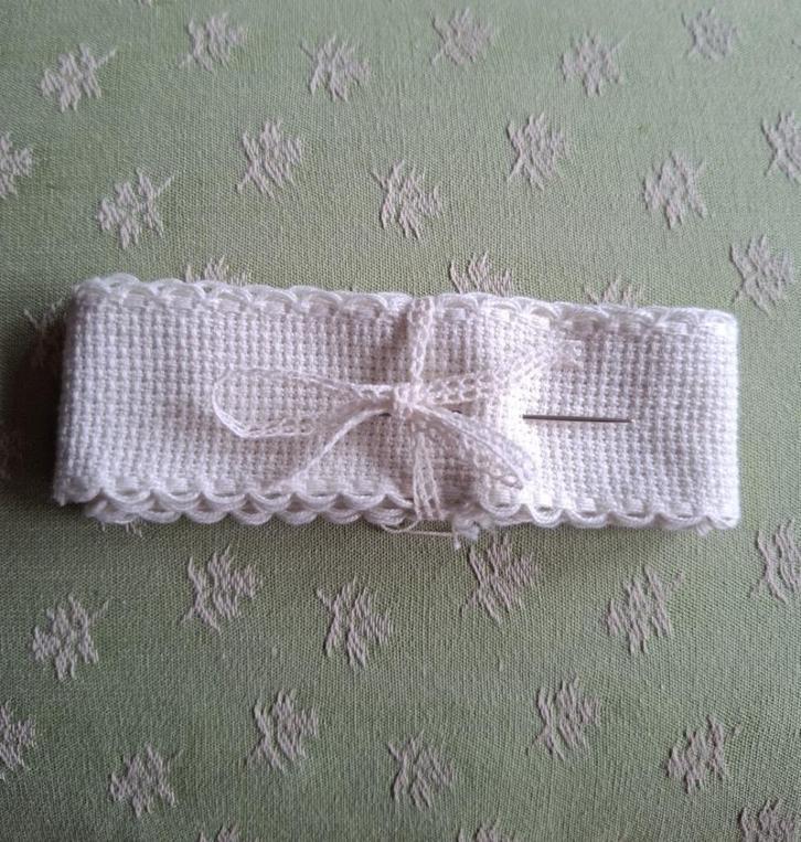 Smalle ecru borduurband 80 cm x 3,1 cm, Hobby & Loisirs créatifs, Broderie & Machines à broder, Comme neuf, Autres types, Enlèvement ou Envoi