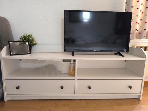 Meuble TV blanc - Hauga IKEA, Maison & Meubles, Armoires | Mobilier de télévision, Comme neuf, Enlèvement