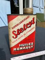 STELCYL RENAULT bidon huile ancien déco vintage oldtimer, Collections, Emballage, Utilisé, Enlèvement ou Envoi