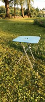 Metalen opvouwbaar tuintafeltje 60 cm x 60 cm, Tuin en Terras, Ophalen, Gebruikt