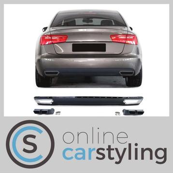 Achterbumper Spoiler Audi A6 C7 Met Dubbele Uitlaat beschikbaar voor biedingen