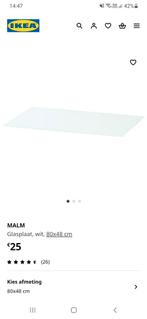 Glasplaat Malm Ikea wit, Huis en Inrichting, Kasten | Ladekasten, Ophalen, Zo goed als nieuw