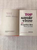 A vendre LIVRE * TOP SAVOIR VIVRE * Jacqueline Bus.