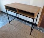 Bureau met 1 lade in eiken kleur/zwart, Antiek en Kunst, Ophalen