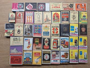Lot de 40 ancien boîtes d'allumettes café, liqueur, Enlèvement ou Envoi, Utilisé, Ustensile