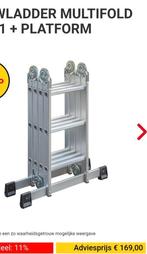 Vouwladder aluminium multi fold 4in1, Ophalen, Zo goed als nieuw, Ladder
