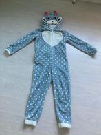 Onesie pyjama konijn grijs 134/140, Nacht- of Onderkleding, Gebruikt, Meisje, Ophalen of Verzenden