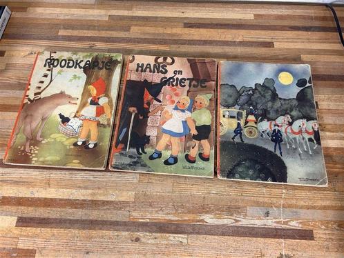 A1066. Drie sprookjes met illustraties van Willy Schermelé, Boeken, Kinderboeken | Kleuters, Gelezen, Sprookjes, Ophalen of Verzenden