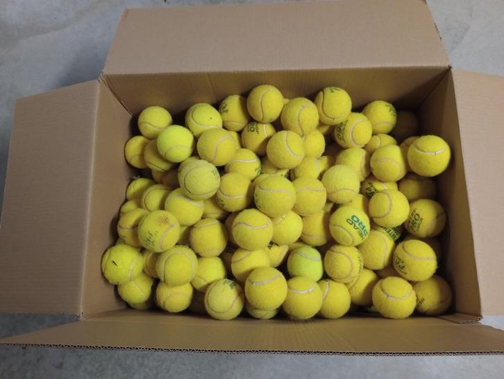 Tennisballen, Sport en Fitness, Tennis, Gebruikt, Ballen, Ophalen of Verzenden