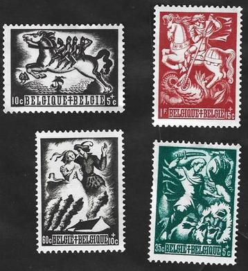 4 Postzegels 1944 Belgische legenden beschikbaar voor biedingen